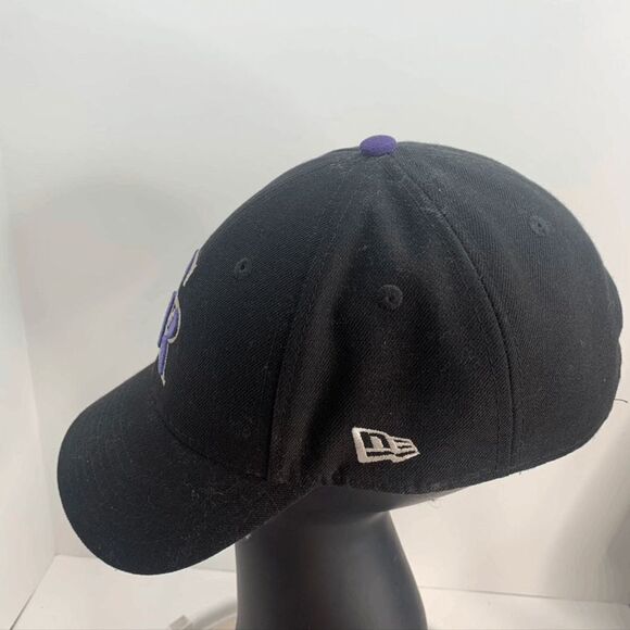 Colorado Rockies Hat‎ New Era 9Forty Adjustable Strapback Black Baseball Cap - Picture 3 of 5